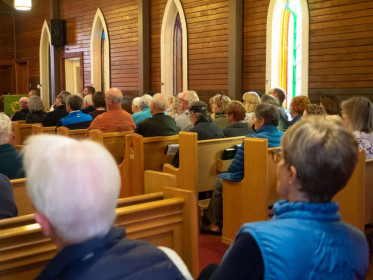 ROOO attendees among the congregation at St Michael's Anglican, Sunday morning worship